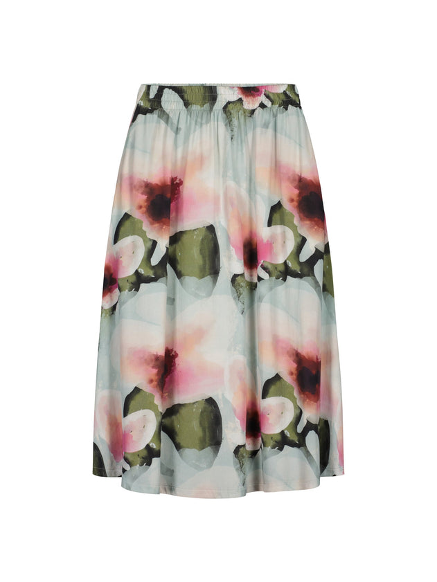 Pastel Floral Tencel Skirt