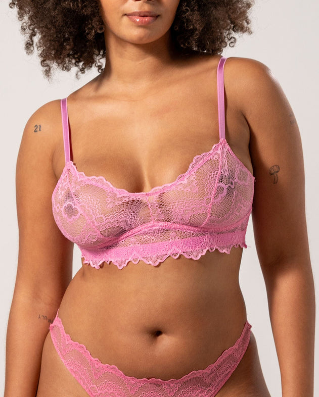 Lace Balconette Candy Pink