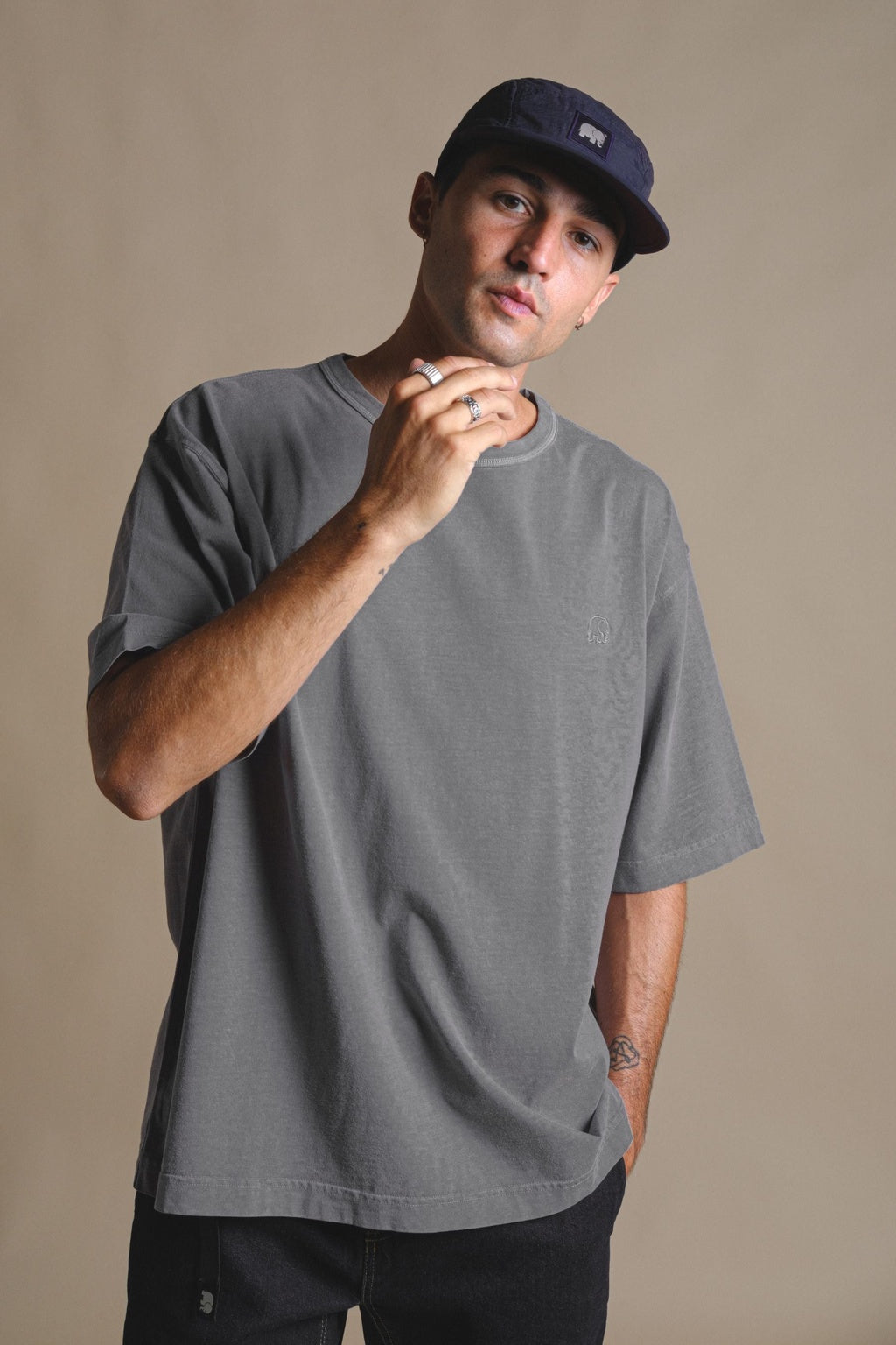 Essential Pigment Heavyweight Oversized T-Shirt Pewter