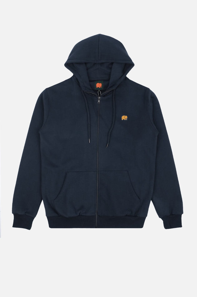 Organic Essential Zip Hoodie Trendsplant Blue
