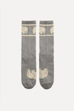 Grey Organic Cotton Athletic Socks