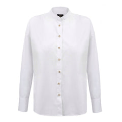 Stand up collar shirt white