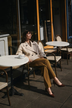 Light wool jacket beige