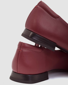 Mary Jane Double Strap Ballerinas Cherry Red