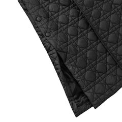 Area Long Quilted Coat Black