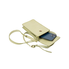 Leather Phone Holder Silicon Valley Collection Pistachio