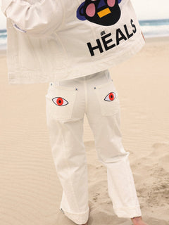 Hope Heals Pleated Trousers White