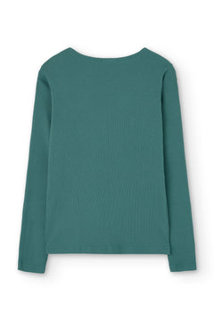 Gina Long Sleeved Crossover Top Sky Blue