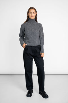 Alpaca Turtleneck Knit Grey