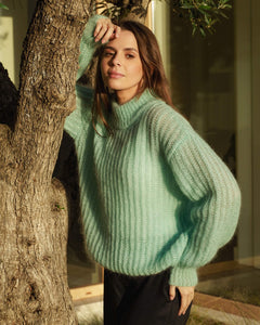 Robin Mohair Knit Smoke Green