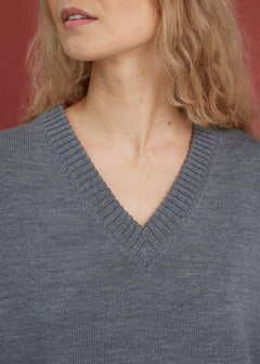V-Neck Merino Wool Knitted Sweater