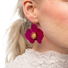 Butterfly Orchid Stud Earrings Barbie Pink