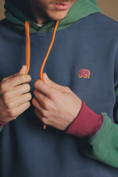 Color Block Hoodie Trendsplant Blue