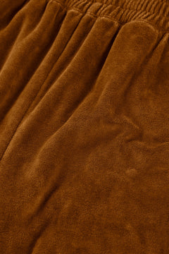 Organic Velvet Jogger in Terracotta