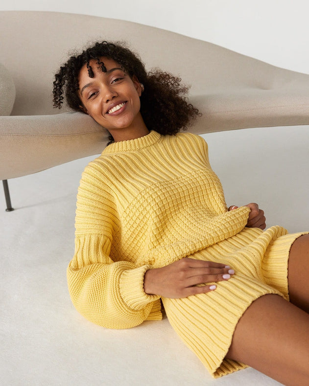 Delčia Cotton Sweater Yellow