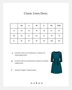 Classic Linen Dress Peacock Pink