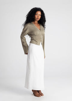Margherita Cotton Skirt White