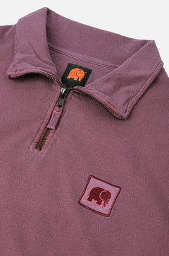 Men's Sauce Pigment Quarter Zip Sweater Garnacha Red