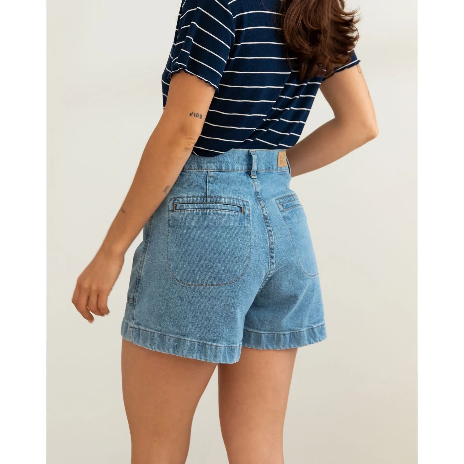 Bermuda Denim Shorts Aqua