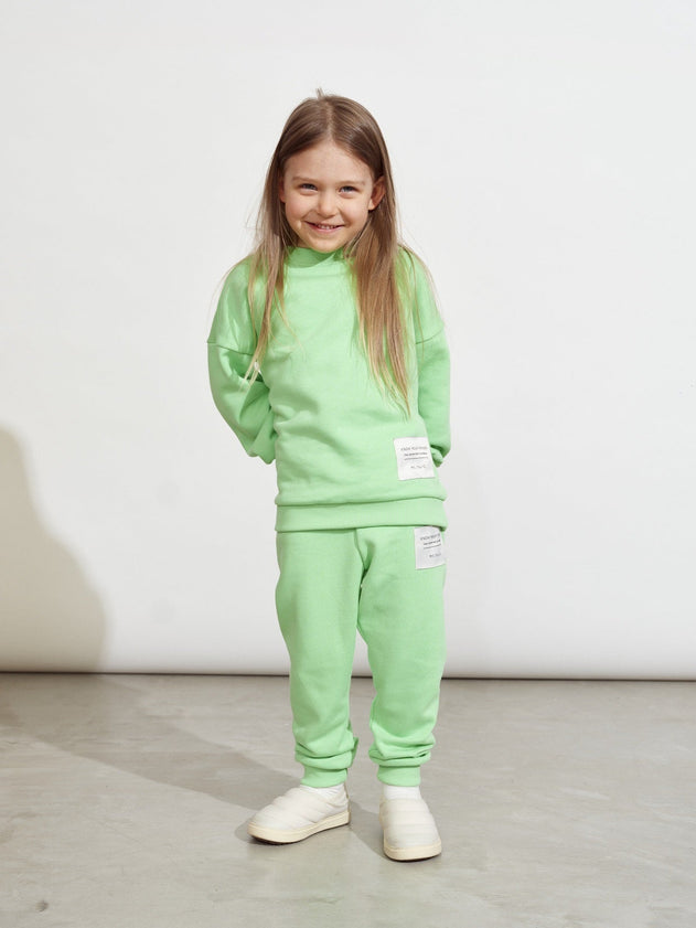 Kids' Superpower Sweatpants Summer Green