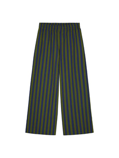 Stripy Seersucker Pants Green/Blue