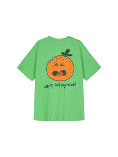Mainio Oversized T-Shirt Don't Kill My Vibe Green