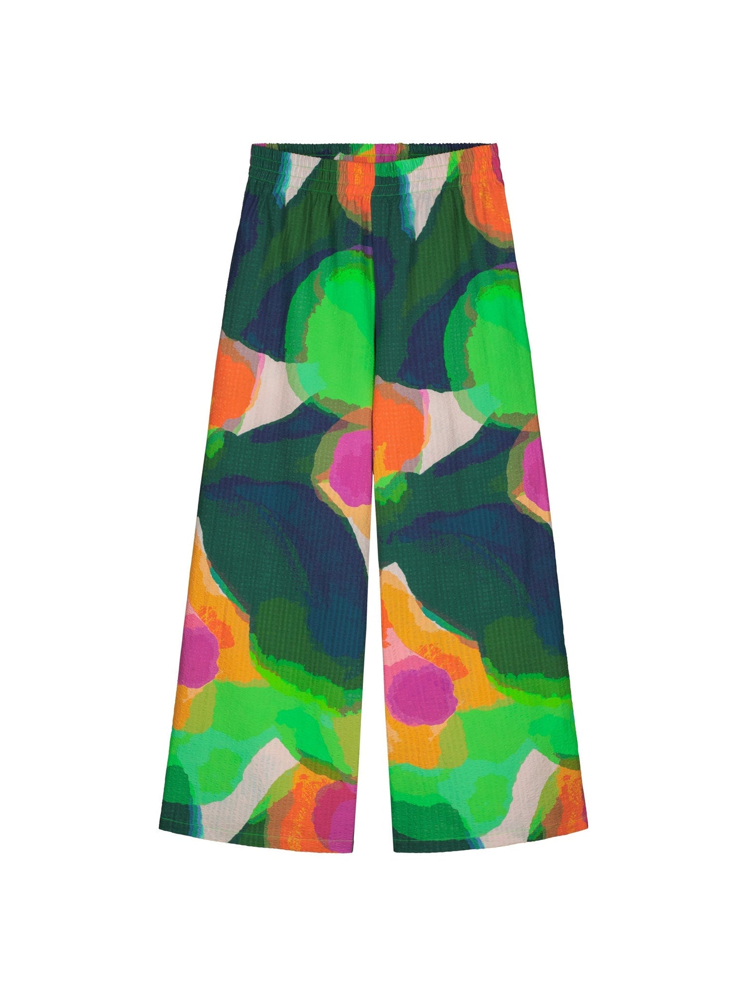 Wide Leg Pants Garden Print