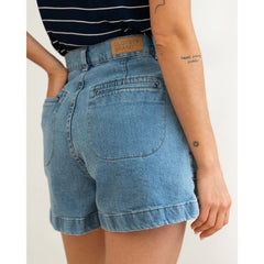 Bermuda Denim Shorts Aqua