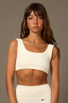 Sunshine Sports Bra Pearl White