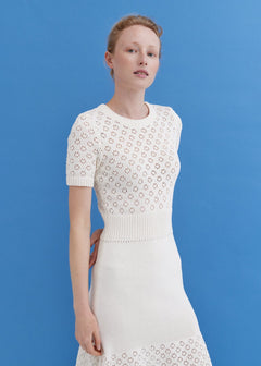 Knitted Cotton Lace Dress