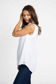 Blouse With A Back Slit White