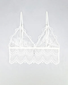 Lace Bralette Top Blanche White