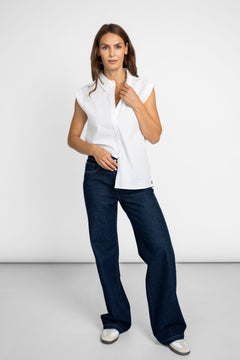 Blouse With A Back Slit White
