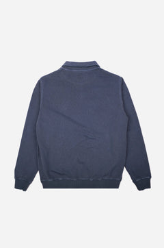 Men's Sauce Pigment Quarter Zip Sweater Faded Navy
