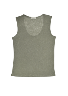 Linen Tank Top Green