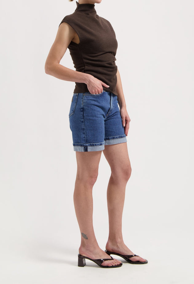 Luna Mid Denim Shorts Stone Vintage