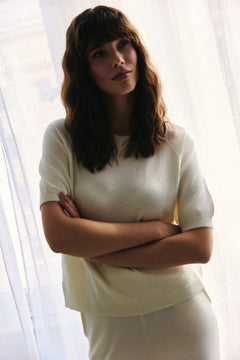 Amelié blouse with short sleeves ecru