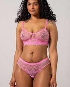 Lace Period Underpants Cheeky Candy Pink