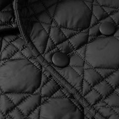 Area Long Quilted Coat Black