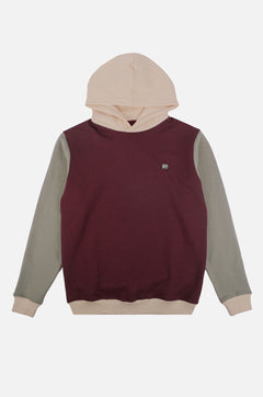 Color Block Hoodie Nightfall Ruby
