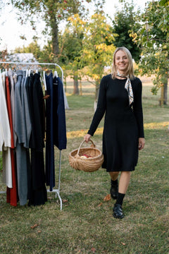 Mini Knitted Merino Wool A-Line Dress