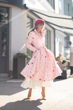 Fit and Flare Raincoat with A-Line Hem Cotton Candy Pink
