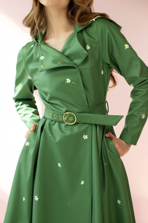 Double Breasted Trench Coat Primrose Green