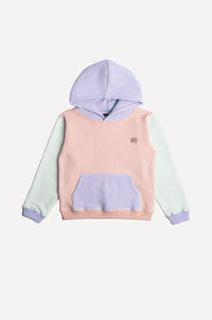 Kids' Color Block Hoodie Pale Pink