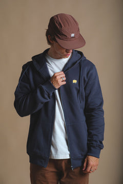 Organic Essential Zip Hoodie Trendsplant Blue