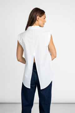 Blouse With A Back Slit White