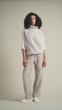Utö Merino Collar Vest Swan White
