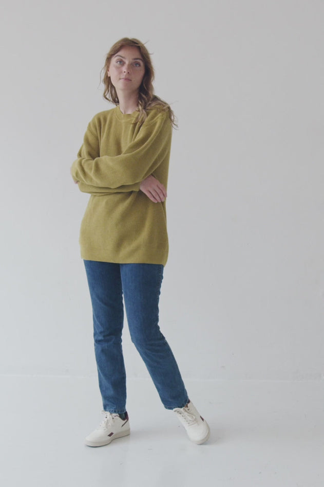 Tam Unisex Organic Cotton Sweater Mustard