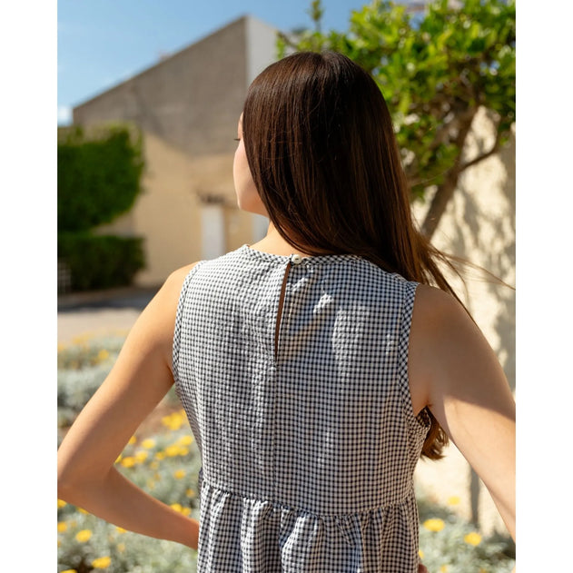 Dune Dress Black Gingham