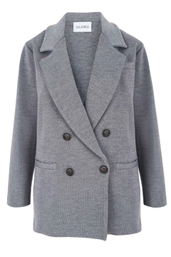 Forza Knitted Merino Blazer Light Grey